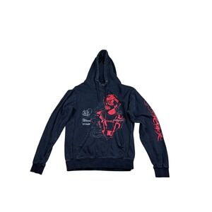 Corpse Husband Miss You Anime Hoodie small Black Acid Wash Pullover I Am Corpse